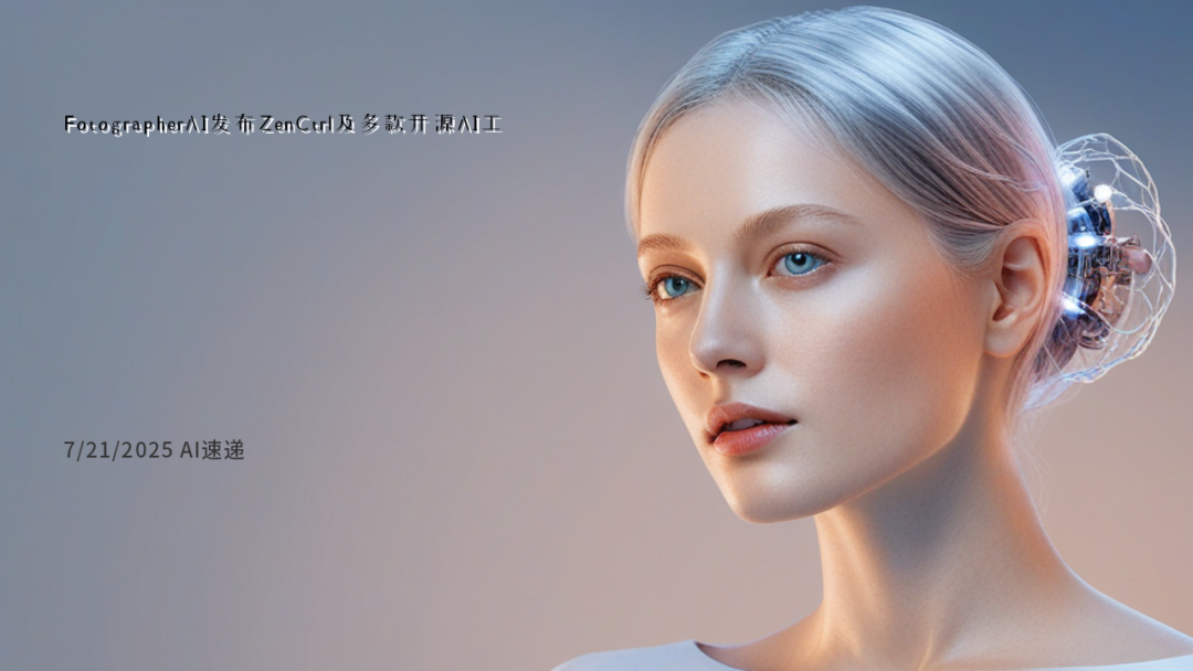 7/21/2025 AI速递 | FotographerAI发布ZenCtrl及多款开源AI工具